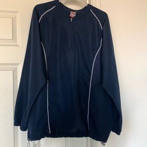 Mens Nike XL navy blue pullover windbreaker